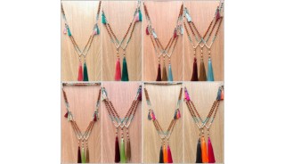 mix beads rudraksha stone tassels necklaces new design shipping free